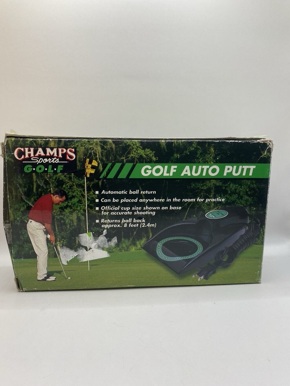Vintage Champs Sports Golf Auto Putt Electric Putting Cup Ball Return w/ Box